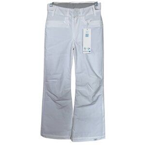 ROXY Snow Pants Girls Kids Size 10 White Ski Snowboarding Insulated Adjustable